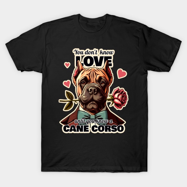 Cane Corso Valentine's day T-Shirt by k9-tee